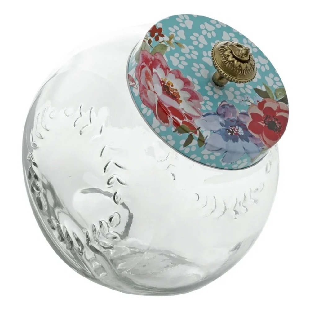 The Pioneer Woman Melody 3.5-Quart Glass Treat Jar: - Picture 5 of 7